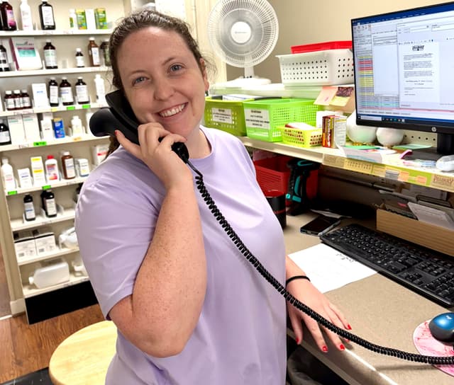 shelves stocked with popular health products at Marmac Pharmacy